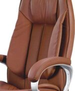 KRISHTHA Executive Leather Office Chair with Adjustable Headrest and Lumbar Support, brown (Ergonomic)