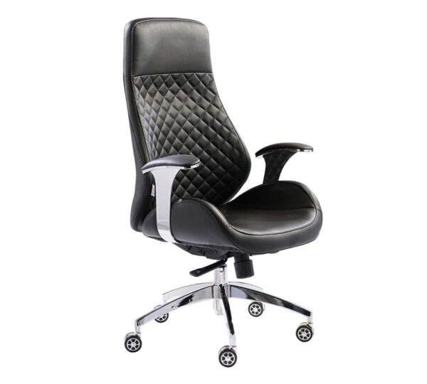 KRISHTHA Designer Office Chair - Comfortable Imitation Leather Office Chair - BlackKRISHTHA Designer Office Chair – Black Imitation Leather