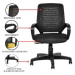 805 Medium Back Chair with Fixed Armrest High Cushioning - Mesh