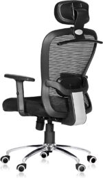 High Back Revolving Mesh Office Executive Ergonomic Chair with Adjustable Armrest & Headrest