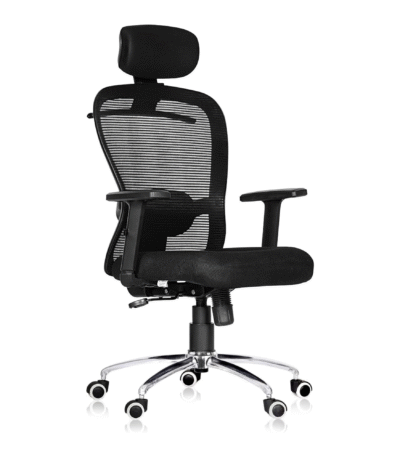 High Back Revolving Mesh Office Executive Ergonomic Chair with Adjustable Armrest & Headrest