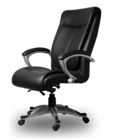 Mette High Back Executive Chair by Krishtha with leatherette cushioning, ergonomic design, 40D foam, adjustable height, and a weight capacity of 120 kg. Ideal for offices and home workspaces.