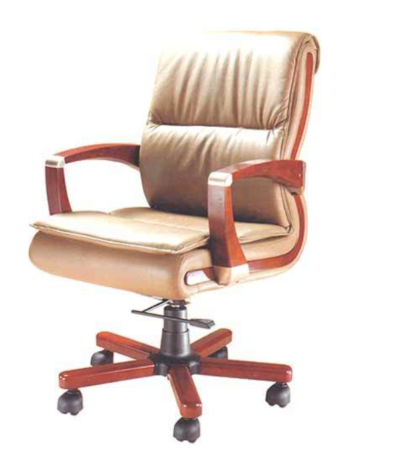 Boss high back leatherette office chair in brown with fixed arms, seat height adjustment, and a 1-year warranty. Perfect for executive and office use. MOQ 1.