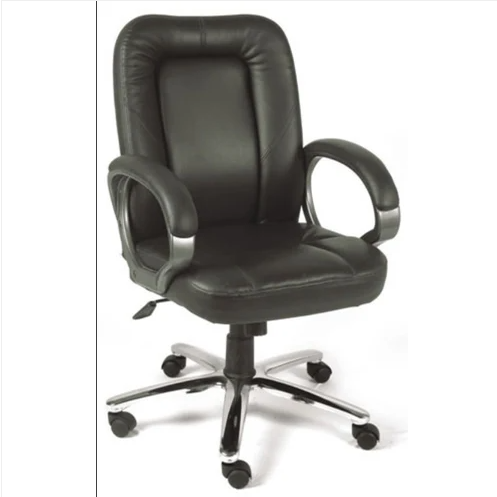 Meta Description: Experience all-day comfort with the Krishtha STC1039 brown leather office chair featuring fixed arms, 360° rotation, and a sturdy stainless steel base. Perfect for any office setup. Made in India.