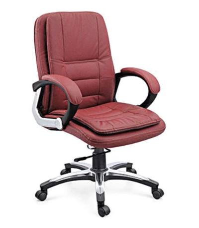 Krishtha Comfort Gallery High Back Revolving Director Office Chair Krishtha Pink Ergonomic Leatherite Office Chair – Solid Back Support, Modern Design