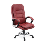Krishtha Leatherette Executive High Back Chair Krishtha Ergonomic Pink Leatherite Office Chair with Solid Back Support
