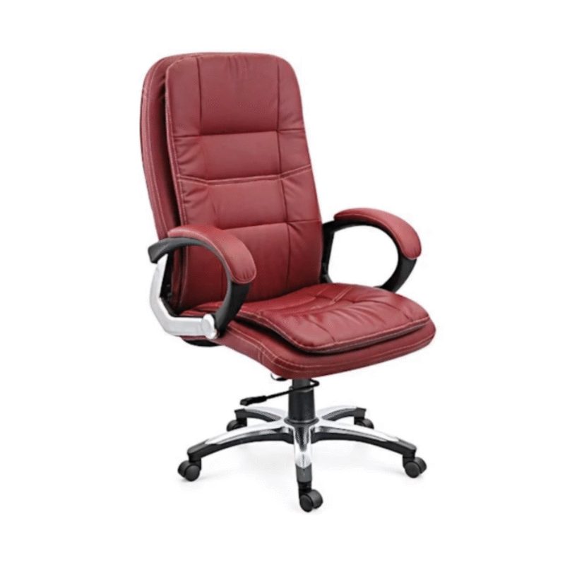 Krishtha Leatherette Executive High Back Chair Krishtha Ergonomic Pink Leatherite Office Chair with Solid Back Support