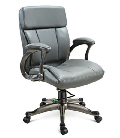 Krishtha Corporate Visitor Chair Krishtha STC1043 Executive Leather Office Chair – Black