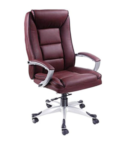 Krishtha Office Chair Krishtha STC1044 High Back Leather Office Chair – Maroon