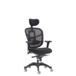 Krishtha Black Back Support Office Chair Krishtha STC1054 Mesh Office Chair – Black 