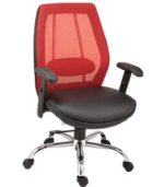 Krishtha Mesh Series Office Chair Krishtha STC1058 Mesh Office Chair – Red & Black