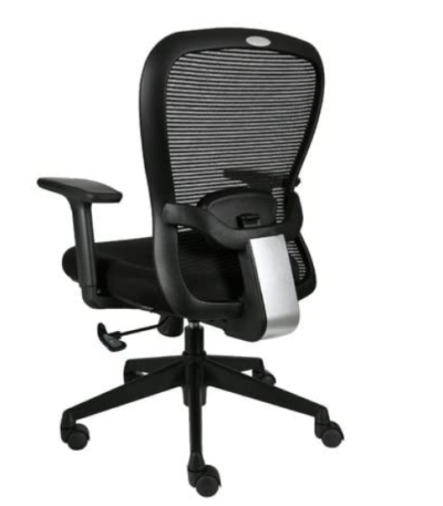 Krishtha Ergonomic Office Chair – Black, Nylon, Solid Back