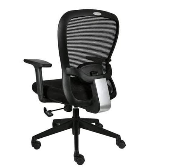 Krishtha Ergonomic Office Chair – Black, Nylon, Solid Back