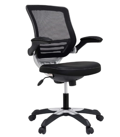 Krishtha Modern Faux Leather Mesh Office ChairKrishtha Adjustable Office Chair with Arm Rest – Orange Fabric, Ergonomic Design