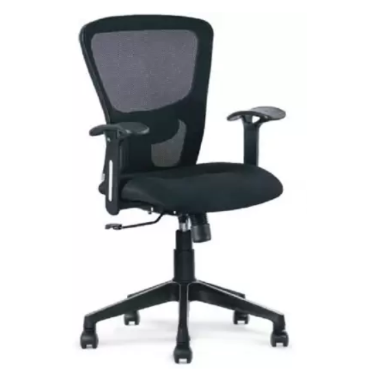 Krishtha Office Adjustable Arm ChairKrishtha STC1080 Ergonomic Mesh Office Chair – Natural Fiber Build with Adjustable Height & Locking Mechanism