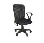 Krishtha Office Staff ChairKrishtha Standard Black Office Chair with Cushion – Solid Design