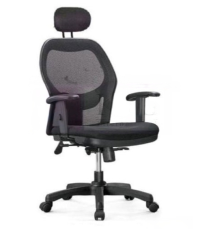 Krishtha STC-1088 Black Mesh Office Chair with Armrests