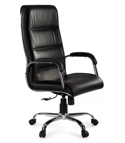 Krishtha High Back Revolving ChairKrishtha STC016 High Back Office Chair – Leatherette Upholstery, Adjustable Height, Swivel & Wheels
