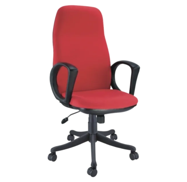 Krishtha Office Adjustable Arm ChairKrishtha STC-057 Executive Series Office Chair – Cushioned Fabric, Adjustable Height, Ergonomic Design, Cast Iron Frame