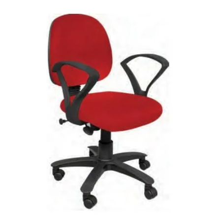 Krishtha Low Back Workstation ChairKrishtha Low Back Fabric Office Chair – Height Adjustable, Fixed Arms, 5-Wheel Base, 1-Year Warranty