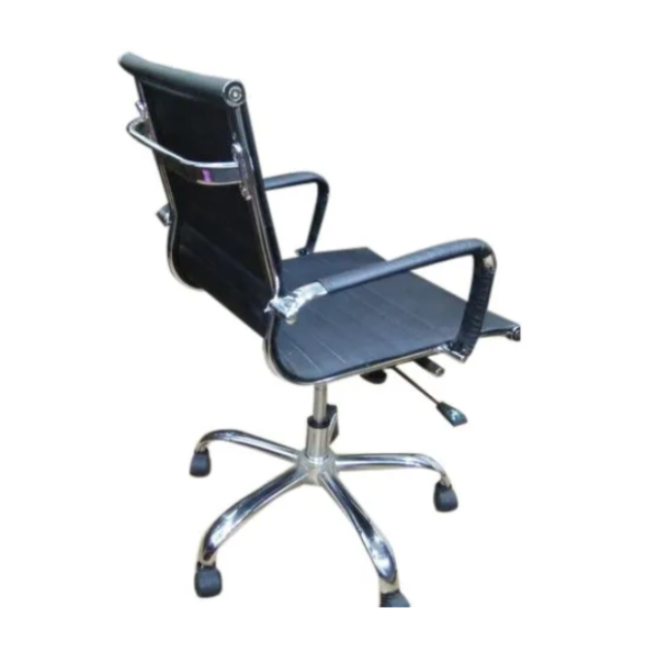 Krishtha Black Height Adjustable Office Chair Krishtha Low Back Fabric Office Chair