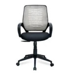 Nilkamal Otis Mid Back Ergonomic Mesh Office Chair in Black & Grey with Adjustable Height, Center Tilt Mechanism, Fixed Armrests, and BIFMA Certification – Ideal for Home and Office Use