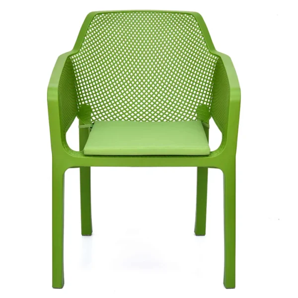 Nilkamal Caption Chair with Leatherette Cushion – Elegant Green Finish