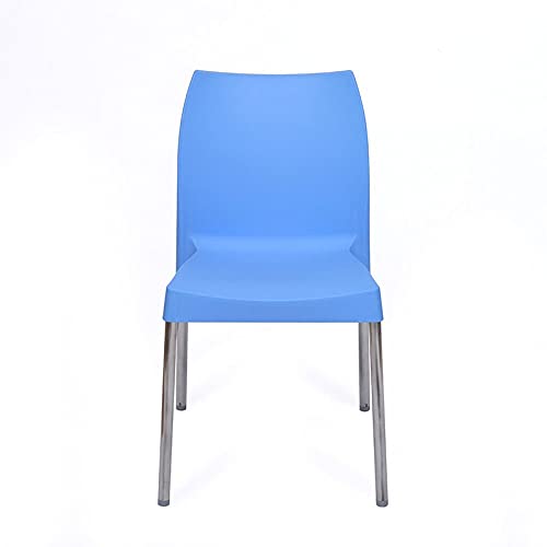 KRISHTHA Nilkamal Novella Chair – Strong & Durable with Stainless Steel Legs | Blue