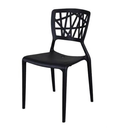 KRISHTHA Café Chair | Plastic Armless Chair | Gloss Finish Standard Chair for Home, Office, and Restaurant Use