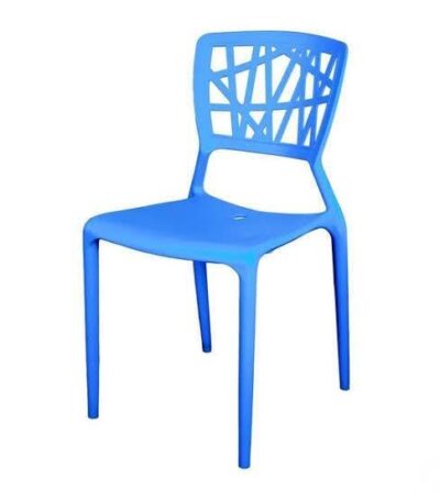 KRISHTHA Café Chair | Plastic Armless Chair | Gloss Finish Standard Chair for Home, Office, and Restaurant Use