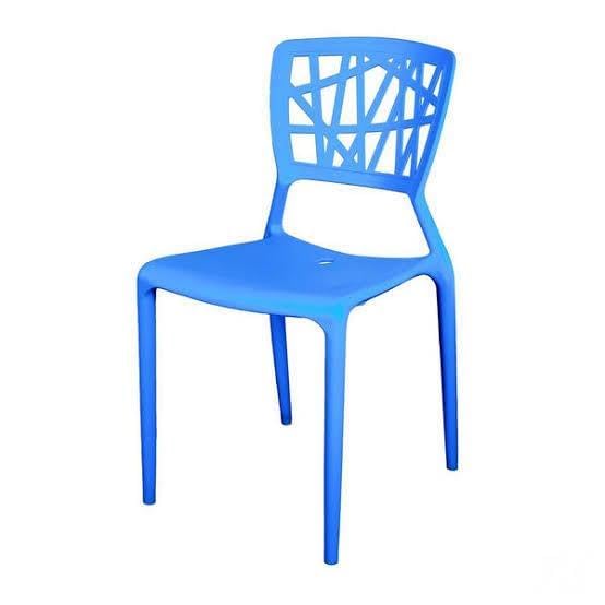 KRISHTHA Café Chair | Plastic Armless Chair | Gloss Finish Standard Chair for Home, Office, and Restaurant Use