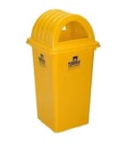 Nilkamal Plastic Dustbin with Dome Lid – 60 Litres (Yellow) | Durable & Hygienic Waste Bin for Home, Office & Outdoor Use