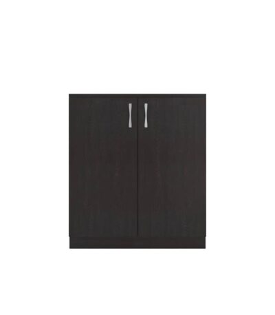 KRISHTHA Engineered Wood Double Door Shoe Rack Cabinet (Rainforest Dark) | Pre-Assembled Storage Organizer with 4 Compartments for Indoor/Outdoor Use