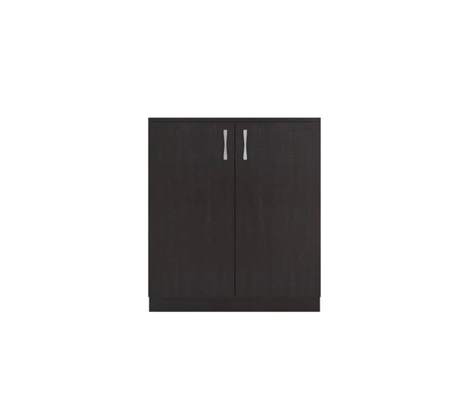 KRISHTHA Engineered Wood Double Door Shoe Rack Cabinet (Rainforest Dark) | Pre-Assembled Storage Organizer with 4 Compartments for Indoor/Outdoor Use