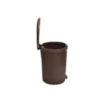 Nilkamal 12 Litre Home Paddle Dustbin – Rust Brown | Compact Foot Pedal Bin for Kitchen, Bathroom, Office & Indoor Use