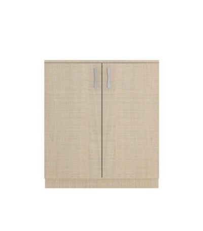KRISHTHA Engineered Wood Double Door Wooden Shoe Rack Cum Cabinet (Oak Light) | Pre-Assembled Horizontal Furniture | Storage Organizer for Indoor/Outdoor Use | 4 Compartments