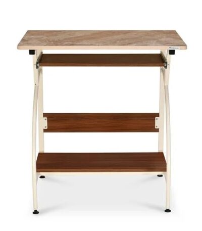 Nilkamal Alwin Computer Table / Laptop Desk / Office Table / Study Table – Walnut/Ivory, Engineered Wood