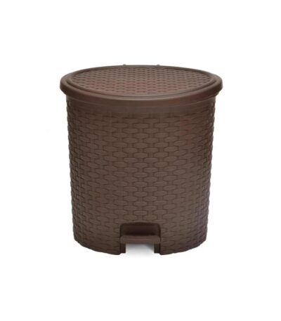 Nilkamal 12 Litre Home Paddle Dustbin – Rust Brown | Compact Foot Pedal Bin for Kitchen, Bathroom, Office & Indoor Use