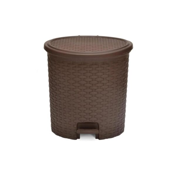 Nilkamal 12 Litre Home Paddle Dustbin – Rust Brown | Compact Foot Pedal Bin for Kitchen, Bathroom, Office & Indoor Use