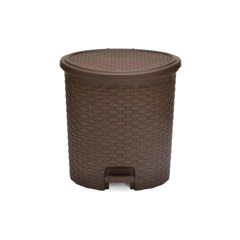 Nilkamal 12 Litre Home Paddle Dustbin – Rust Brown | Compact Foot Pedal Bin for Kitchen, Bathroom, Office & Indoor Use