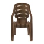 Nilkamal Mid Back Plastic Chair – Dark Beige | Lightweight, Stackable Chair for Home, Office, Garden, Balcony & Outdoor Use