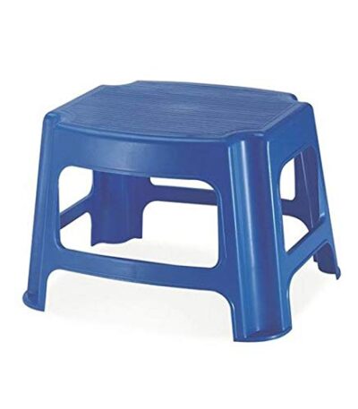 Nilkamal Plastic Stool – Deep Blue | Lightweight, Durable & Stackable | Multipurpose Stool for Home, Kitchen, Bathroom & Outdoor Use
