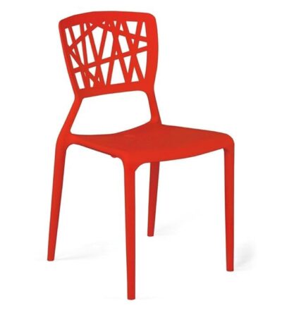 KRISHTHA Café Chair | Plastic Armless Chair | Gloss Finish Standard Chair for Home, Office, and Restaurant Use
