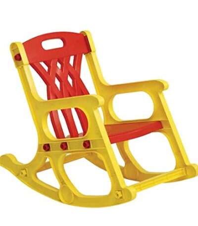 Nilkamal Toy Rocker Kids Chair – Yellow & Red | Fun Rocking Chair for Toddlers | Safe, Durable & Ergonomic | Indoor-Outdoor Use