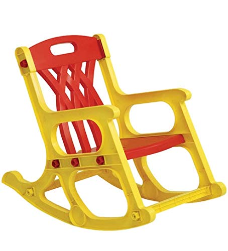 Nilkamal Toy Rocker Kids Chair – Yellow & Red | Fun Rocking Chair for Toddlers | Safe, Durable & Ergonomic | Indoor-Outdoor Use