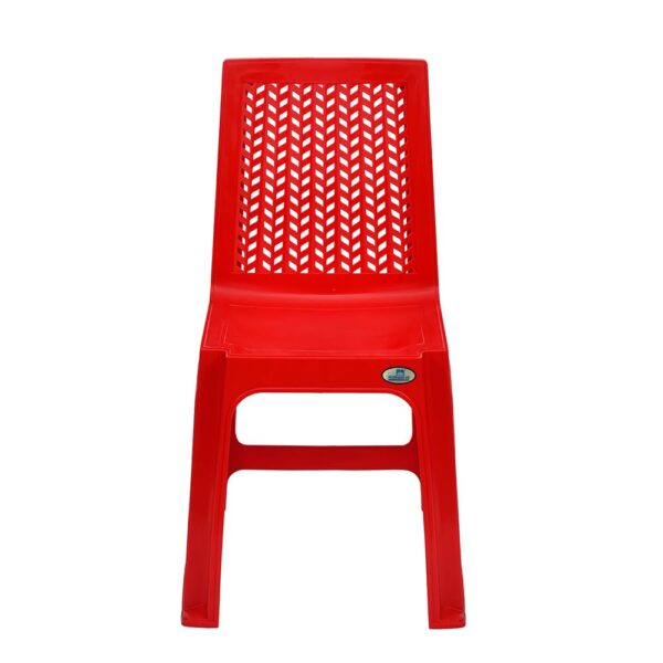 Nilkamal Viva Plastic Chair – Red | Stackable, Durable & Lightweight Chair for Living Room, Bedroom, Kitchen, Office & Outdoor Use | 100% Virgin Polypropylene