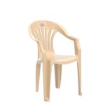 Nilkamal Mid Back Chair with Arm | Stackable Plastic Chair for Living Room, Bedroom, Kitchen, Office & Outdoor | 100% Polypropylene | Ergonomic & Durable