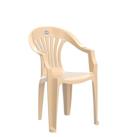 Nilkamal Mid Back Chair with Arm | Stackable Plastic Chair for Living Room, Bedroom, Kitchen, Office & Outdoor | 100% Polypropylene | Ergonomic & Durable