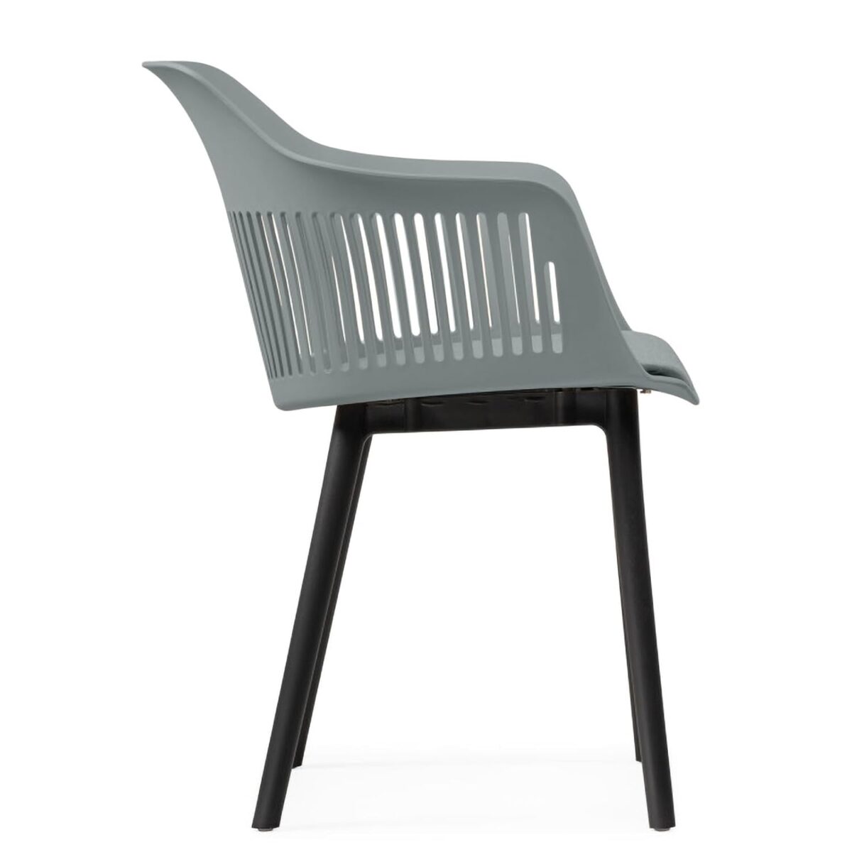 KRISHTHA Dining Chair for Outdoor and Indoor Use – Modern Grey Polypropylene Chair for Home Kitchen, Dining, Bedroom & Living Room