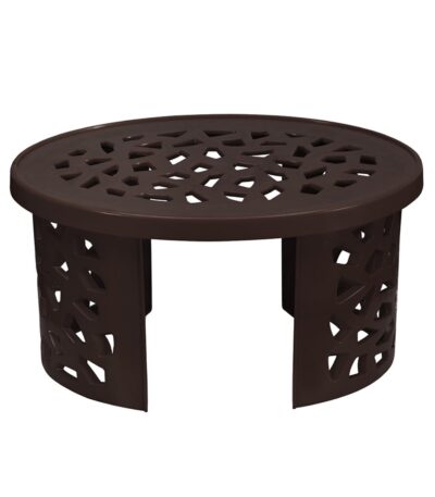 Nilkamal Crystal Plastic Contemporary Trolley Center Table (Brown) – Versatile Knockdown Teapoy for Home, Office, and Outdoor Use